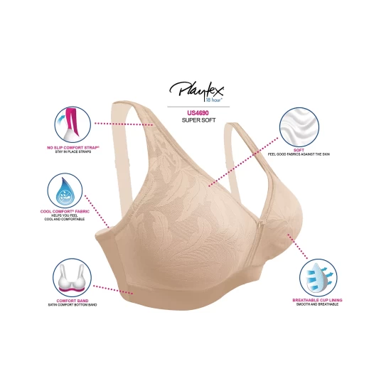 Brand new ๐ Playtex ๐ฉ Women's 18 Hourยฎ Super Soft Wireless Bra US4690 White ๐ 5 Brand new ๐ Playtex ๐ฉ Women's 18 Hourยฎ Super Soft Wireless Bra US4690 White ๐ - Image 5
