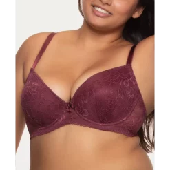 Best Sale 🥰 Maidenform Pure Comfort® V-Neck Lace-Racerback Bralette DM7679 Latte (nude 5) ⭐