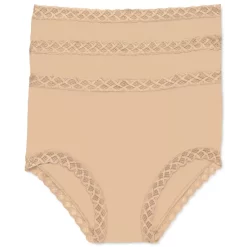 Hot Sale 🔥 Natori Bliss Lace Trim High Rise Brief, Pack Of 3 755058MP Heather Grey / Cruise / Black 😉 -Bali Shop unnamed file 318