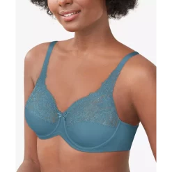 Discount ❤️ Bali Double Support Tailored Wireless Lace Up Front Bra 3820 Evening Blush 🌟