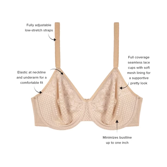 Outlet π Wacoal Visual Effects Minimizer Bra 857210, Up To I Cup Sand (nude 5) π 9 Outlet π Wacoal Visual Effects Minimizer Bra 857210, Up To I Cup Sand (nude 5) π - Image 9