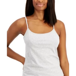 Cheapest 🌟 Charter Club 👩 Women's Shelf-Bra Cami Tank, Created For Macy's Heather Storm Grey 🥰 -Bali Shop unnamed file 605