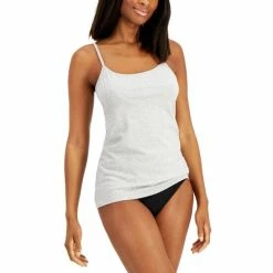 Cheapest 🌟 Charter Club 👩 Women's Shelf-Bra Cami Tank, Created For Macy's Heather Storm Grey 🥰