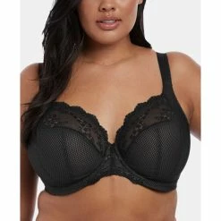 New ๐ Elomi Full Figure Charley Stretch Lace Bra EL4382, Online Only Fawn ๐